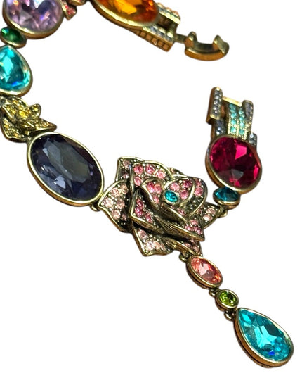 Multicolor Heidi Daus Simulated Gemstone Bracelet Floral Bracelet NIB