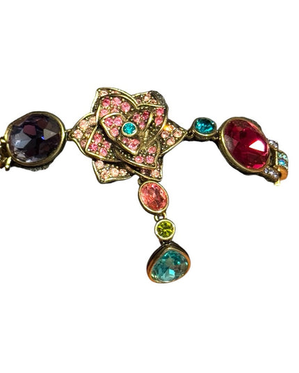 Multicolor Heidi Daus Simulated Gemstone Bracelet Floral Bracelet NIB