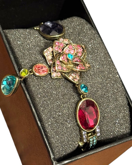 Multicolor Heidi Daus Simulated Gemstone Bracelet Floral Bracelet NIB