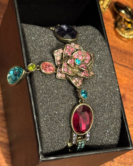 Multicolor Heidi Daus Simulated Gemstone Bracelet Floral Bracelet NIB