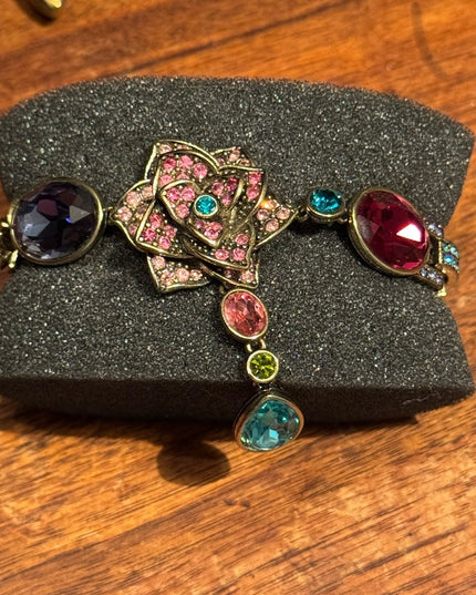 Multicolor Heidi Daus Simulated Gemstone Bracelet Floral Bracelet NIB