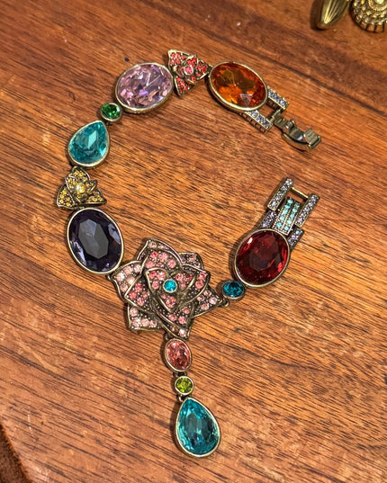 Multicolor Heidi Daus Simulated Gemstone Bracelet Floral Bracelet NIB