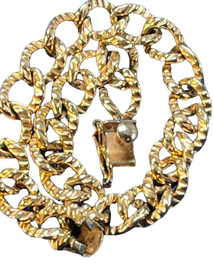 Vintage 1960s 12k Gold filled link bracelet fancy