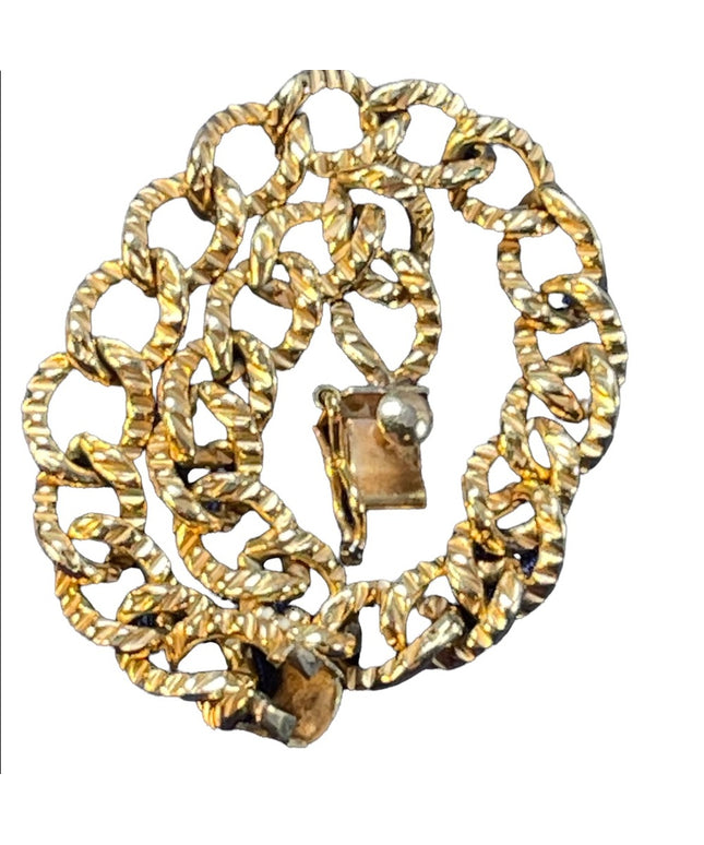 Vintage 1960s 12k Gold filled link bracelet fancy