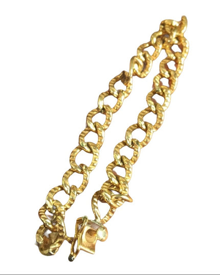 Vintage 1960s 12k Gold filled link bracelet fancy