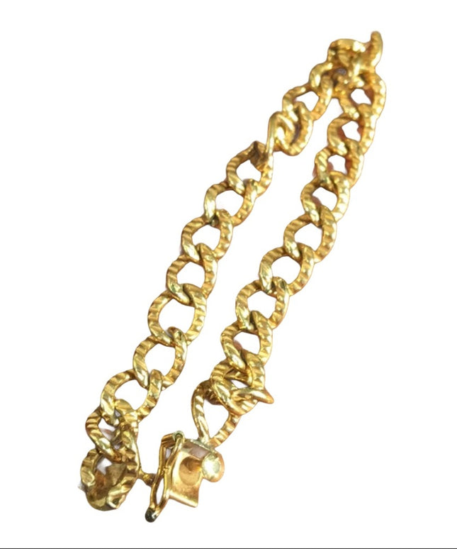Vintage 1960s 12k Gold filled link bracelet fancy