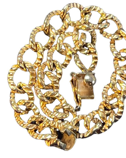 Vintage 1960s 12k Gold filled link bracelet fancy