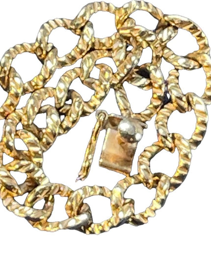 Vintage 1960s 12k Gold filled link bracelet fancy