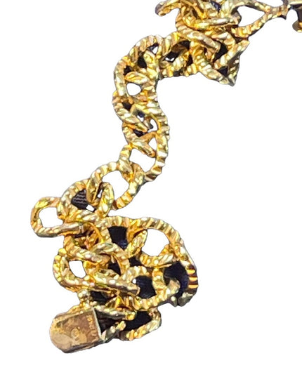 Vintage 1960s 12k Gold filled link bracelet fancy