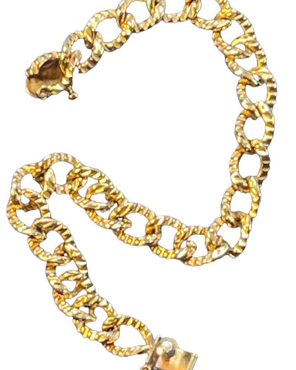 Vintage 1960s 12k Gold filled link bracelet fancy
