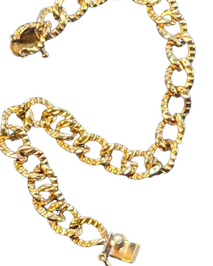 Vintage 1960s 12k Gold filled link bracelet fancy