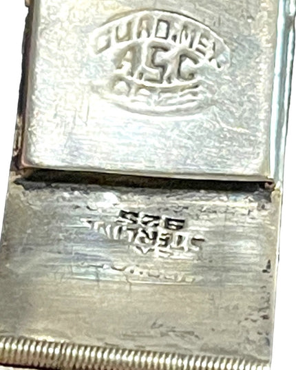 Vintage Sterling silver 925 GUADMEX ASC carved Mayan Aztec bracelet