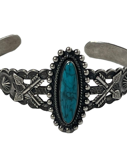 Vintage Sterling silver 925 Turquois Navajo southwestern Indian bangle bracelet