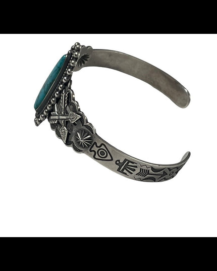 Vintage Sterling silver 925 Turquois Navajo southwestern Indian bangle bracelet