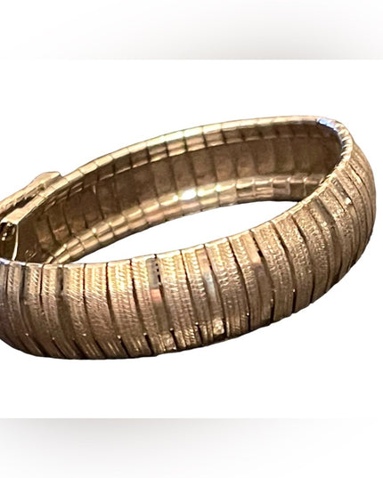 Sterling silver 925 Italy Lovely Heavy articulated modernist Snake bracelet