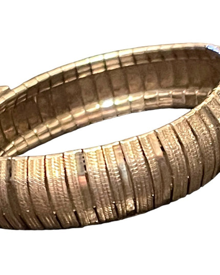 Sterling silver 925 Italy Lovely Heavy articulated modernist Snake bracelet