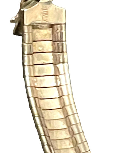 Sterling silver 925 Italy Lovely Heavy articulated modernist Snake bracelet