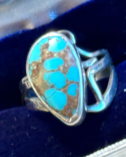 Vintage turquoise southwestern sterling silver 925 ring Navajo