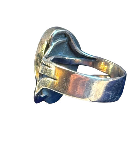 Vintage turquoise southwestern sterling silver 925 ring Navajo