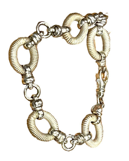 Sterling silver heavy link solid bracelet