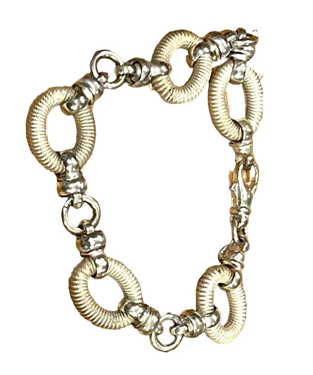 Sterling silver heavy link solid bracelet