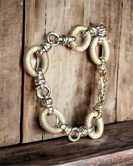 Sterling silver heavy link solid bracelet