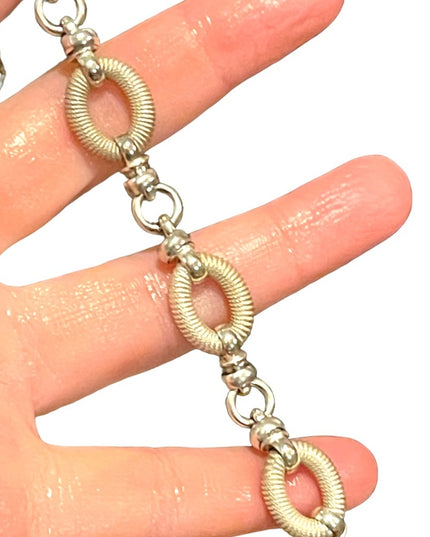 Sterling silver heavy link solid bracelet