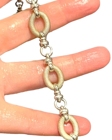 Sterling silver heavy link solid bracelet