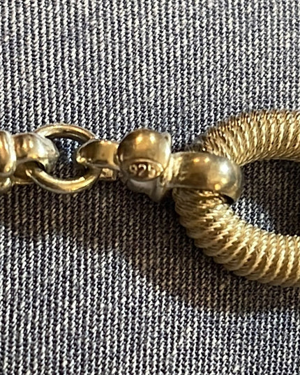 Sterling silver heavy link solid bracelet