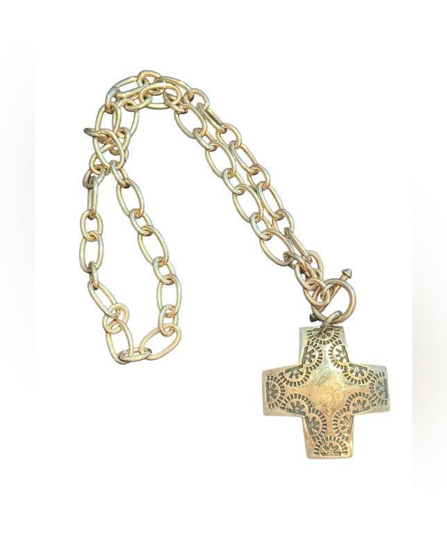 Vintage Sterling Silver 925 Silpada Cross Pendant Viturosity Necklace