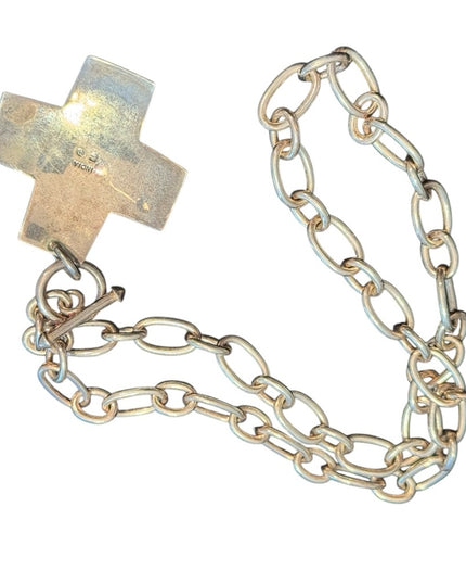 Vintage Sterling Silver 925 Silpada Cross Pendant Viturosity Necklace