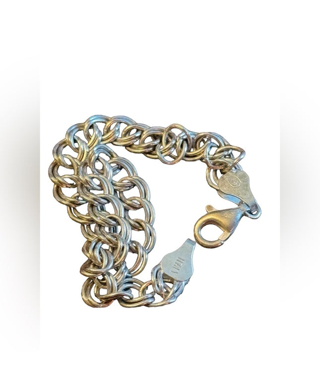 Sterling ailver 925 Italy link bracelet 7”