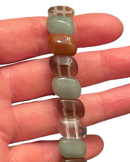Lovely Multi gemstone chunky stretchy bead bracelet tigereye amethyst quartz