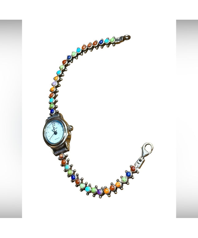 Peyote Bird Santa Fe NM Genuine stone sterling silver 925 watch native american