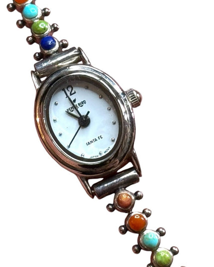 Peyote Bird Santa Fe NM Genuine stone sterling silver 925 watch native american