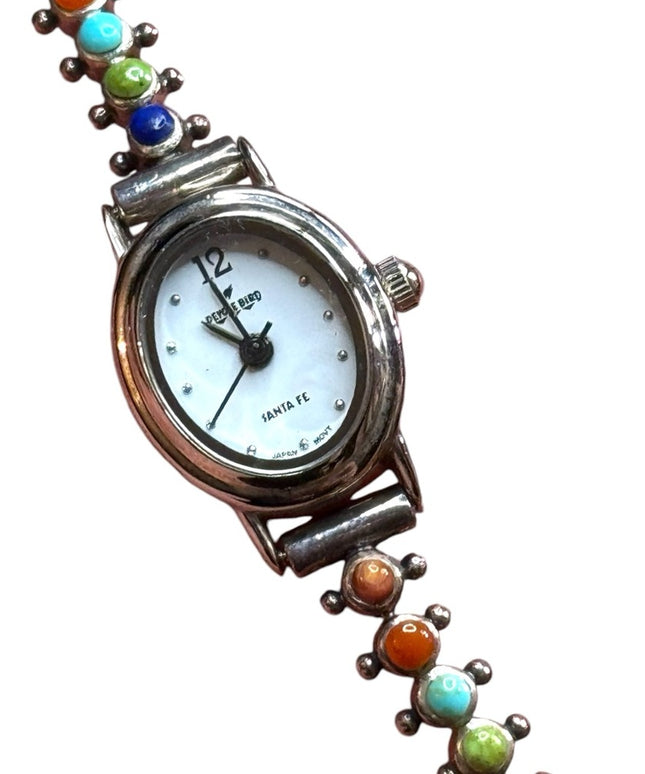 Peyote Bird Santa Fe NM Genuine stone sterling silver 925 watch native american