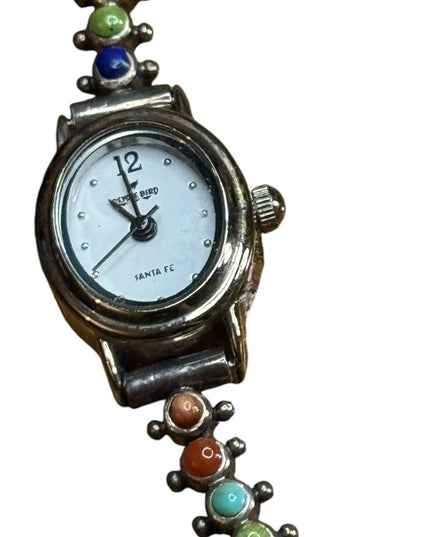 Peyote Bird Santa Fe NM Genuine stone sterling silver 925 watch native american