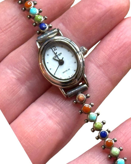 Peyote Bird Santa Fe NM Genuine stone sterling silver 925 watch native american