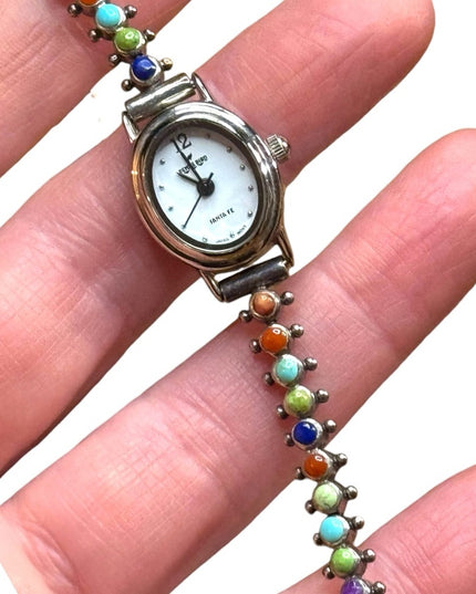 Peyote Bird Santa Fe NM Genuine stone sterling silver 925 watch native american