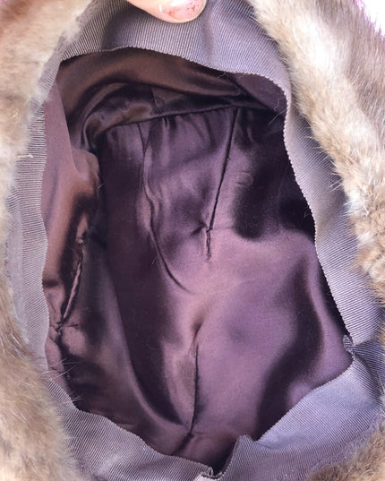 Vintage Brown Mink Fur hat 20”