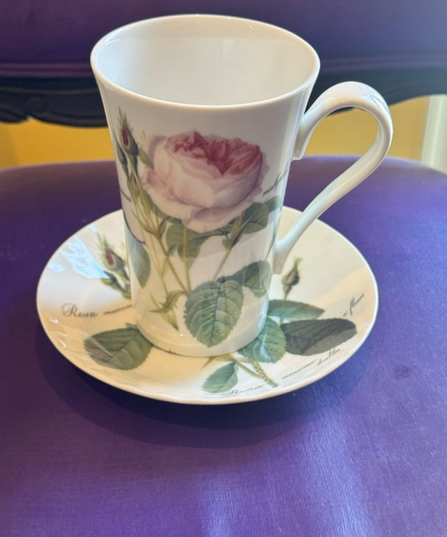 Redoute Roses Roy Kirkham Coffee Cup & Saucer Set