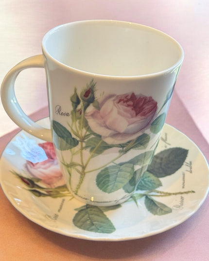 Redoute Roses Roy Kirkham Coffee Cup & Saucer Set