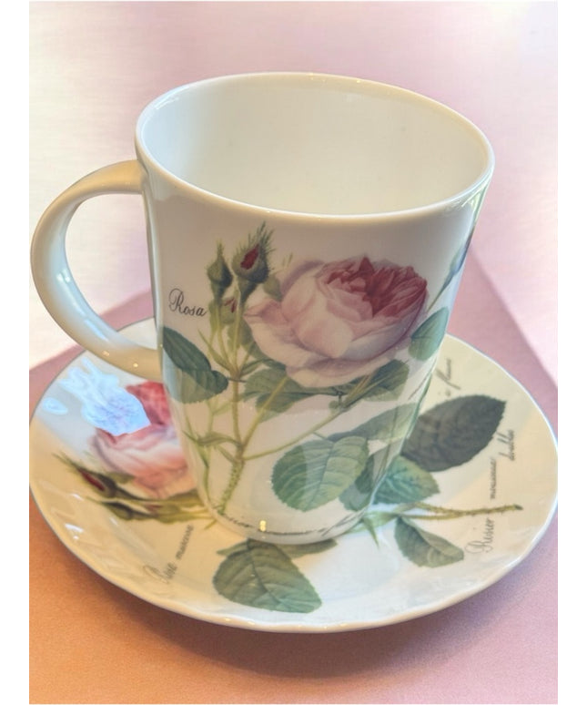 Redoute Roses Roy Kirkham Coffee Cup & Saucer Set