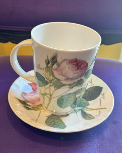 Redoute Roses Roy Kirkham Coffee Cup & Saucer Set