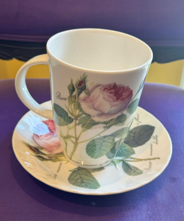 Redoute Roses Roy Kirkham Coffee Cup & Saucer Set