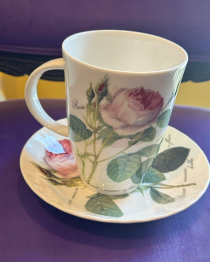 Redoute Roses Roy Kirkham Coffee Cup & Saucer Set