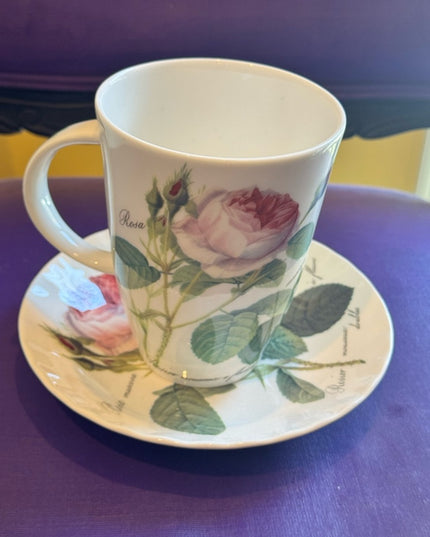 Redoute Roses Roy Kirkham Coffee Cup & Saucer Set