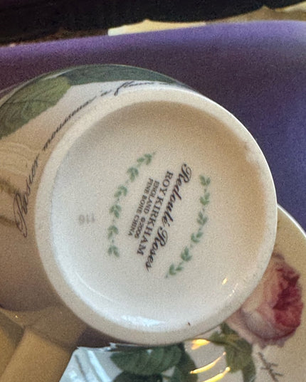 Redoute Roses Roy Kirkham Coffee Cup & Saucer Set