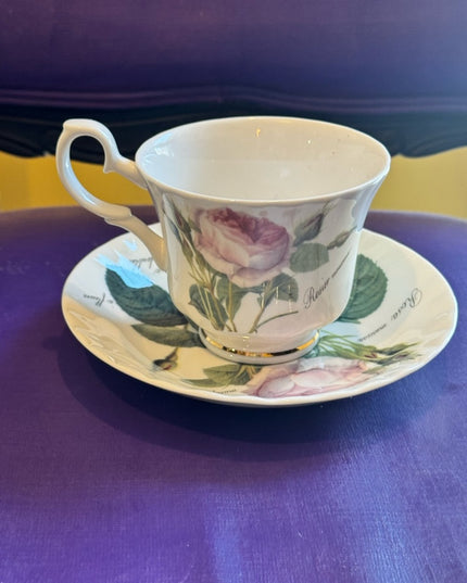 Redoute Roses Roy Kirkham Tea Cup & Saucer Set