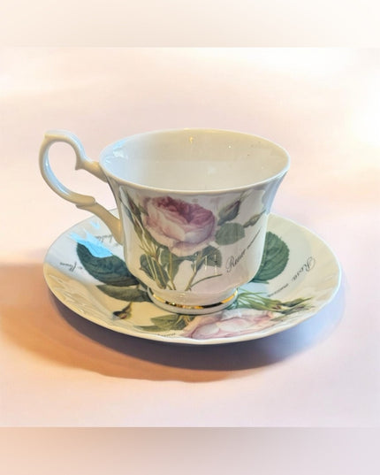 Redoute Roses Roy Kirkham Tea Cup & Saucer Set